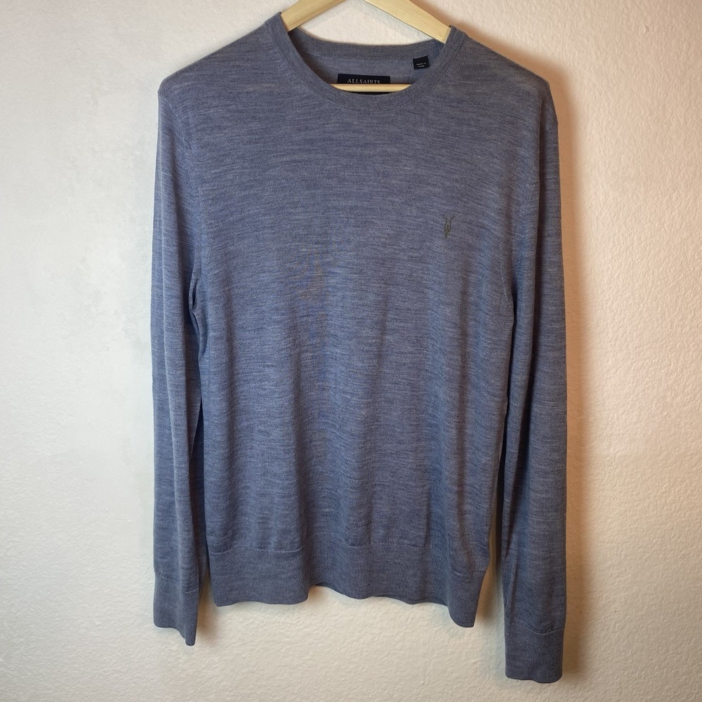 All Saints Blue Crewneck Sweater